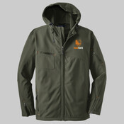 J706 - Textured Hooded Soft Shell Jacket